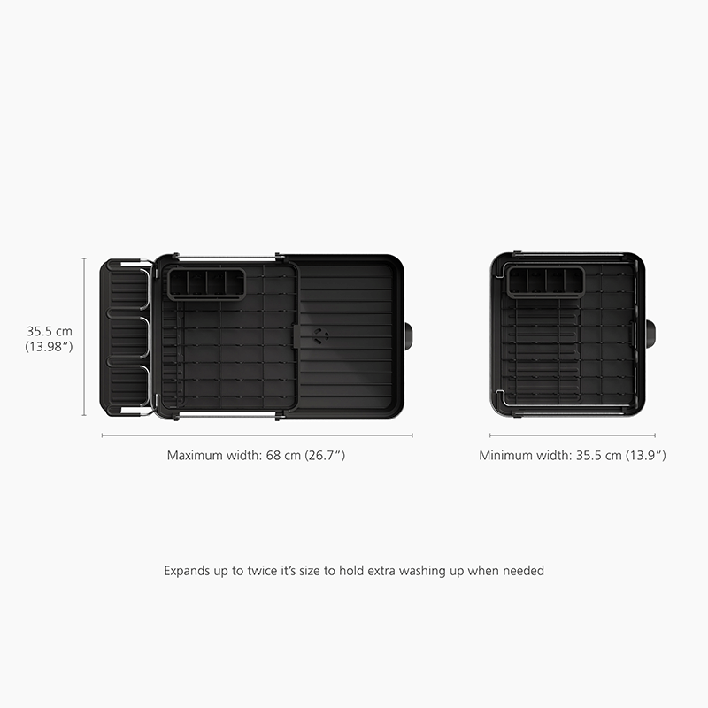 ที่คว่ำจาน JOSEPH JOSEPH รุ่น EXTEND STEEL PLUS สี BLACK N6500040
